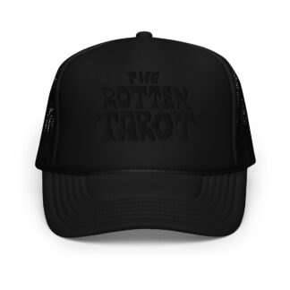 The Rotten Tarot Black-on-Black Embroidered Foam Front Mesh Back Hat