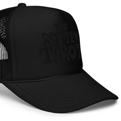 The Rotten Tarot Black-on-Black Embroidered Foam Front Mesh Back Hat - Image 2
